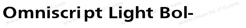 Omniscript Light Bol字体转换